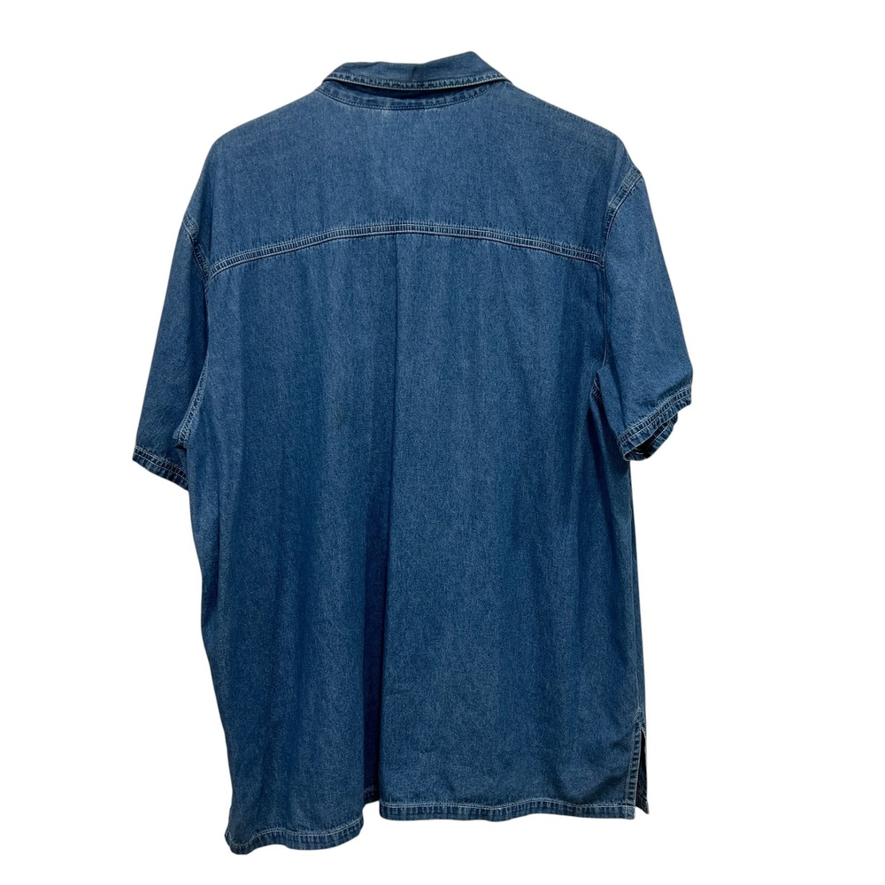 Vintage Bobbie Brooks Denim Shirt Embroidered Beach 18W/20W Coastal Grandma - Picture 5 of 6
